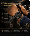 👑 ⌚ DOM – Montre Homme Élégante & Premium, Design Noir Mat